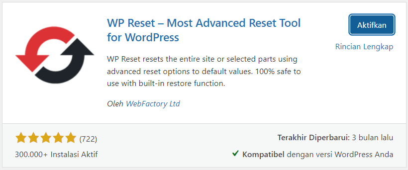 Cara Mengembalikan WordPress Reset Ke Pengaturan Awal, Fresh Install